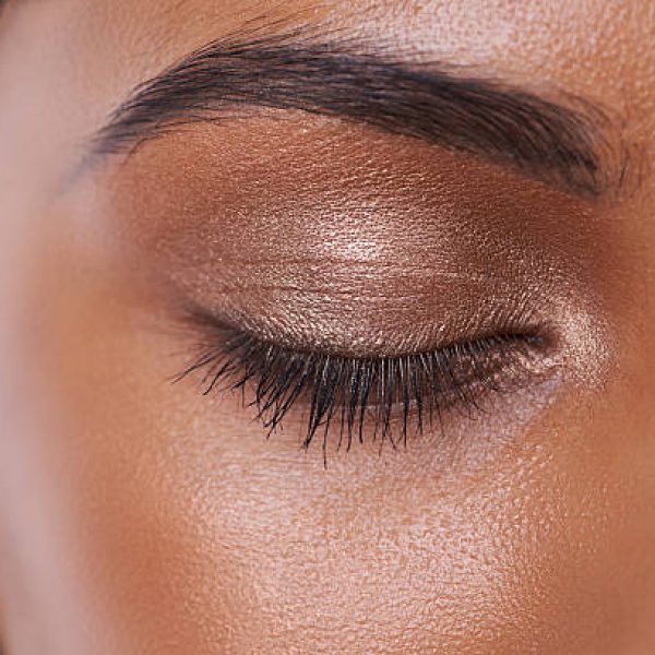 Closeup shot of a beautiful young woman in the studio